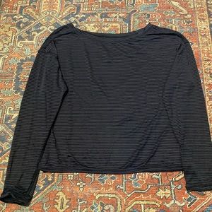 Lululemon Navy Sheer Athletic Top